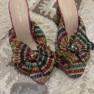 Loeffler Randall Multicolor Striped Heels